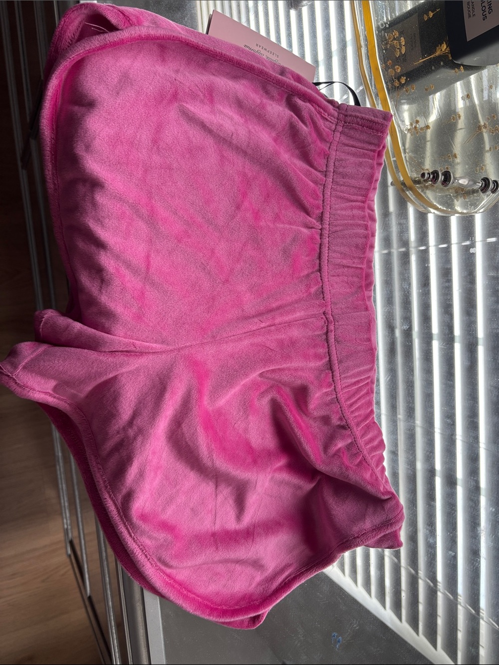 Juicy couture Pink Velour Lounge Shorts small